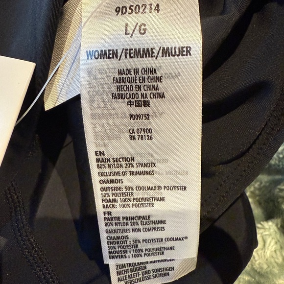 Garneau Cycling Knicker Women Size Large Black Padded Compression Pants NWT NEW - Picture 3 of 4